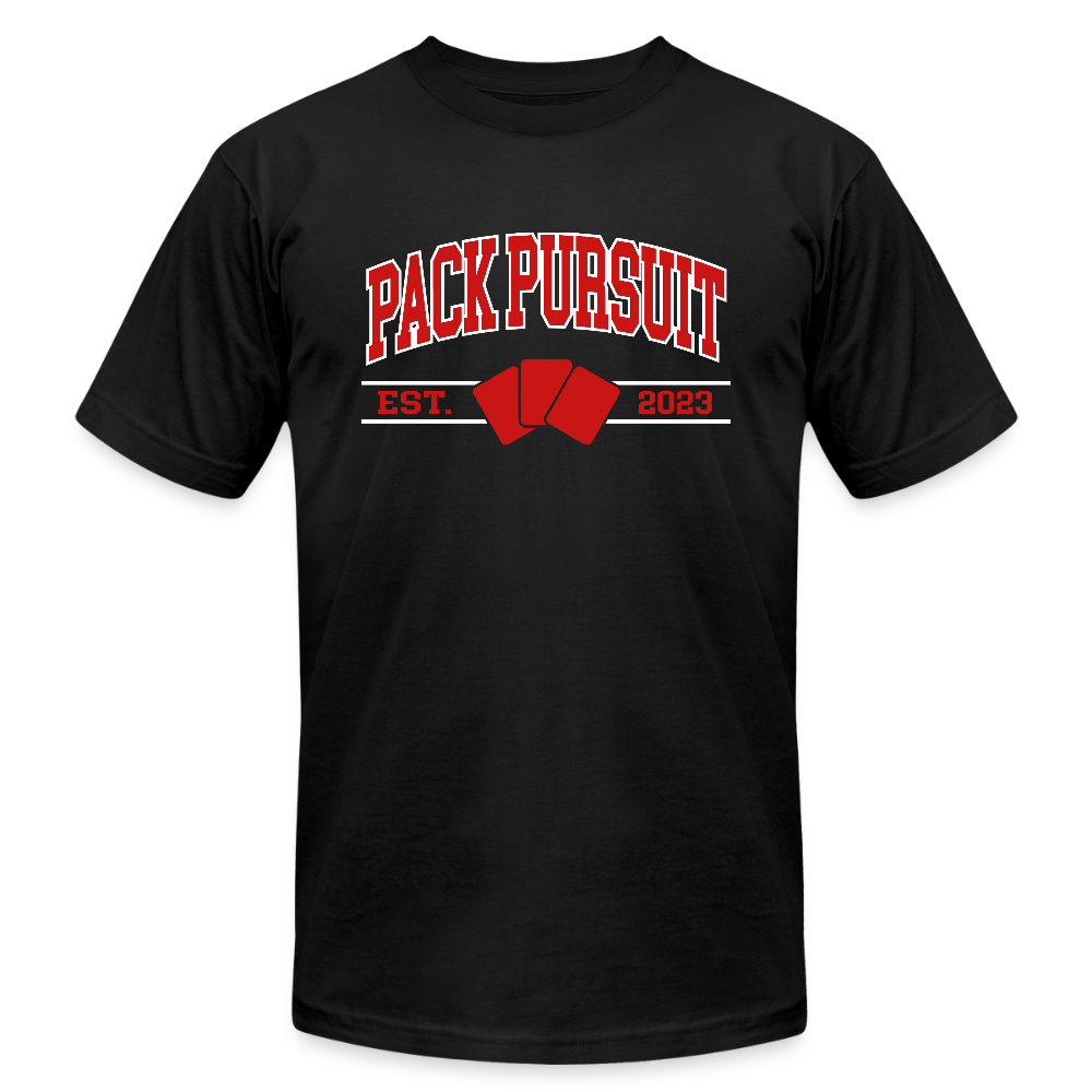 Pack Pursuit Throwback Varsity Logo Tee - black