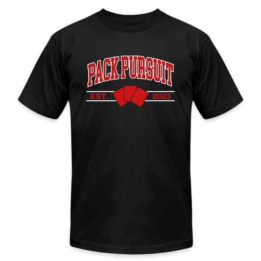 Pack Pursuit Throwback Varsity Logo Tee - black