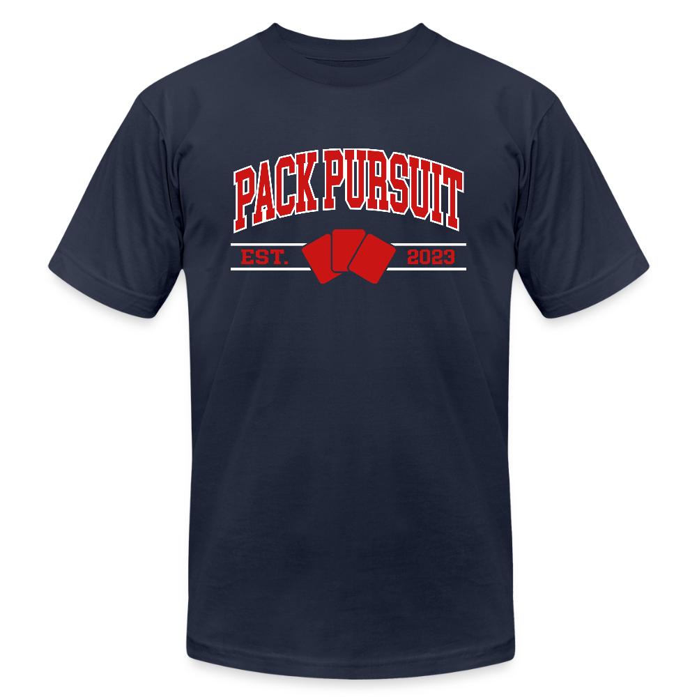 Pack Pursuit Throwback Varsity Logo Tee - navy