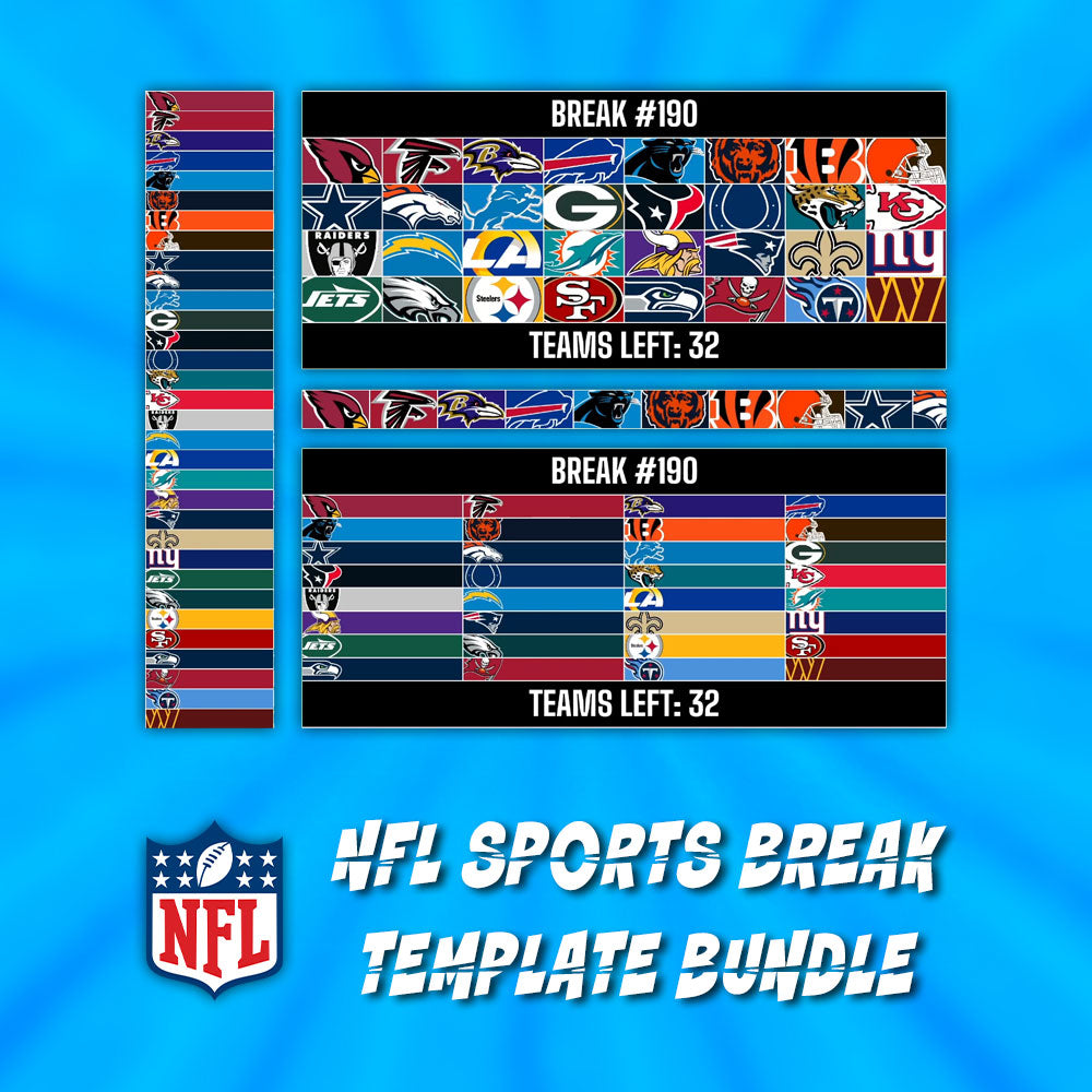 NFL Break Template Bundle For Google Sheets Pack Pursuit, LLC
