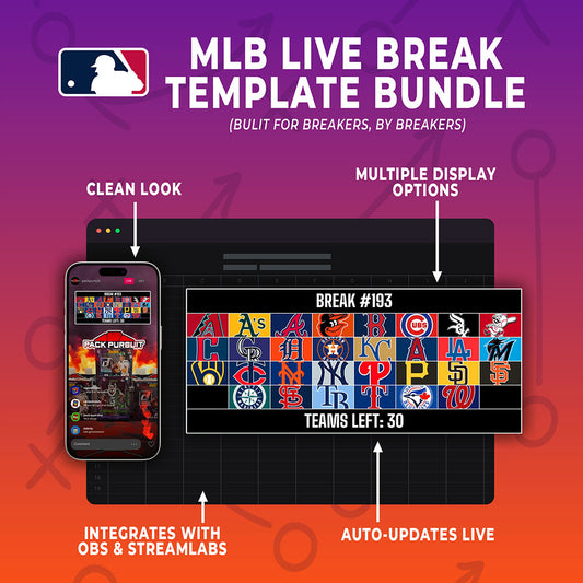 MLB Break Template Bundle For Google Sheets